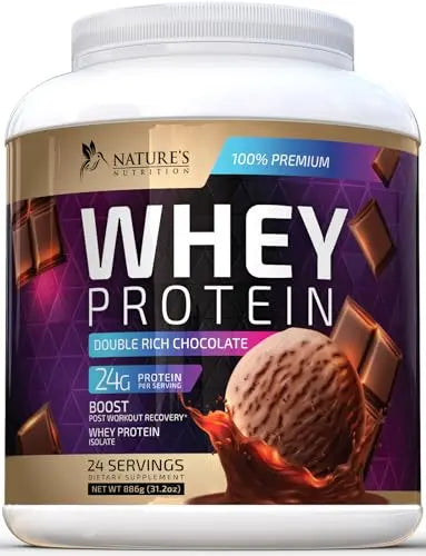 Whey Protein Powder 24g - Chocolate Ice Cream Whey Isolate Protein for Muscle Growth Nature's Nutrition Au supplements