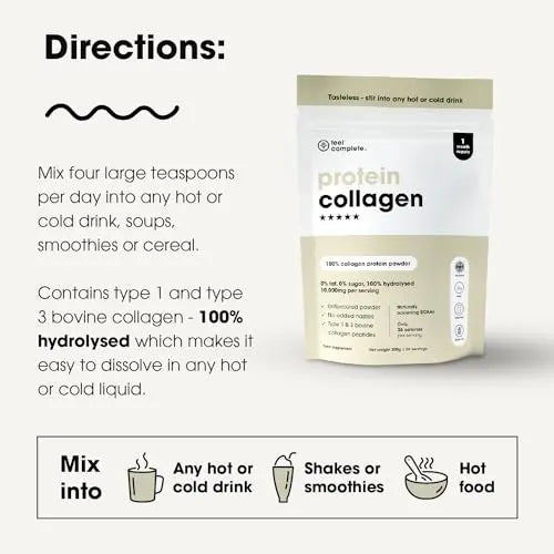 Feel Complete - High Protein Collagen - Premium Type 1 & 3 Hydrolysed Bovine Collagen - Halal - Skin, Hair & Nail Feel Complete Au supplements