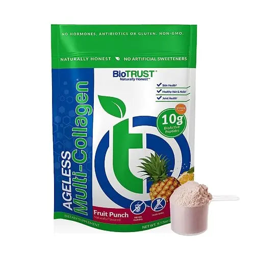 BioTrust Ageless Multi Collagen Peptides Powder – 5 Types (I, II, III, V, X) – Fruit Punch BioTrust Au supplements