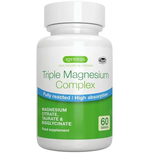 Advanced Triple Magnesium Complex, 2000mg Glycinate, Citrate & Taurate, Clean Label Igennus Healthcare Nutrition Au supplements
