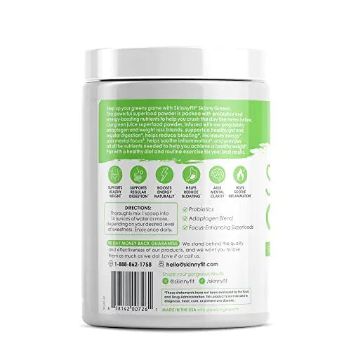 SkinnyFit Mango Splash Skinny Greens, Green Juice Superfood Powder, Natural Energy SkinnyFit Au supplements