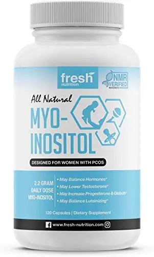 Myo-Inositol - PCOS - 2200mg Strongest NMR Verified - 120 High Potency Powder Fresh Nutrition Au supplements