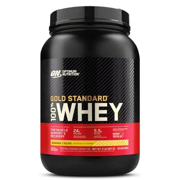 Optimum Nutrition Gold Standard 100% Whey Protein Powder, Banana Cream, 2 Pound Optimum Nutrition Au supplements