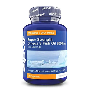 Omega 3 Fish Oil 2000mg, EPA 660mg DHA 440mg per Daily Serving. 120 Capsules Zipvit Au supplements