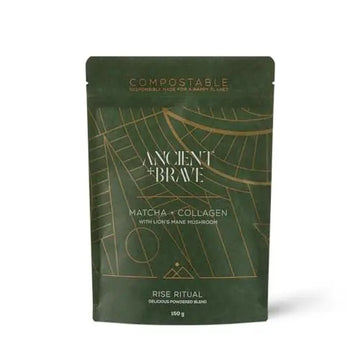 Ancient + Brave Matcha Collagen 150g Pouch - Lion's Mane Mushroom Powder Supplement Ancient + Brave Au supplements