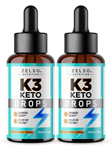 (2 Pack) K3 Keto Drops for Weight Loss - Fat Burner & Metabolism Booster | Advanced Keto ZELSO Au supplements