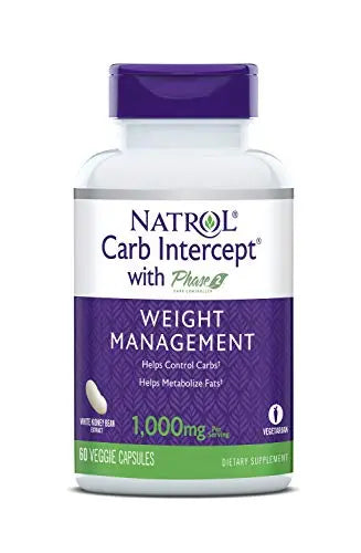 Natrol Carb Intercept with Phase 2 Carb Controller Capsules, White Kidney (Pack of 12) Natrol Au supplements