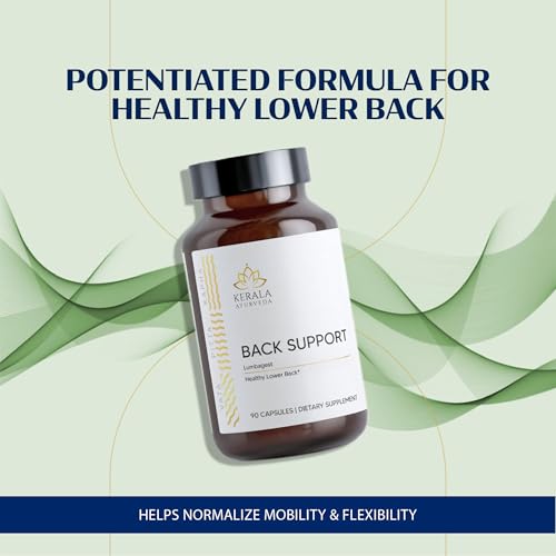 Kerala Ayurveda Back Support Herbal Capsules - Eases Occasional Discomfort of Lower Back & Supports Normal Movement of Spine, 90 Count Kerala Ayurveda Au supplements