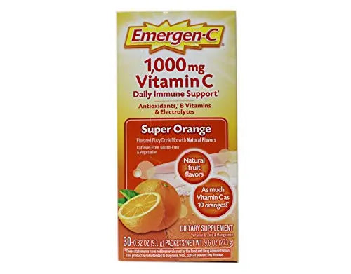 Emergen-C Super Orange Vitamin C - 30 Count (Pack of 4) (Packaging may vary) Emergen-C Au supplements