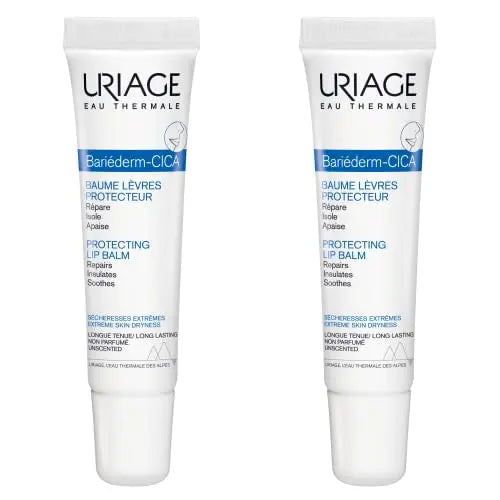 URIAGE Bariederm Cica-Lips Protecting Balm Duo, 2 x 0.5 fl.oz. each | Repairs Uriage Au supplements