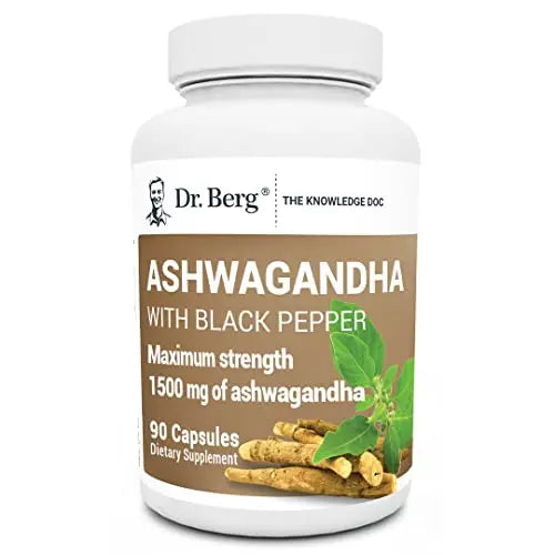 Dr. Berg Ashwagandha Capsules 1500mg - Includes Organic Ashwagandha Root Dr. Berg Nutritionals Au supplements