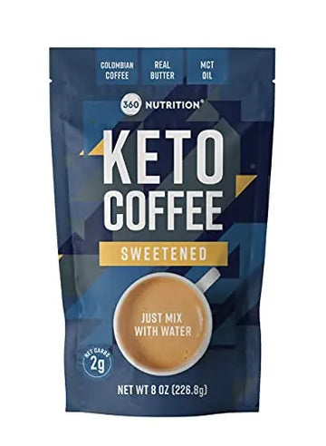 360 Nutrition Instant Keto Coffee with MCT Oil, Coconut Oil, Sweetened, Gluten Free 360 Nutrition Au supplements