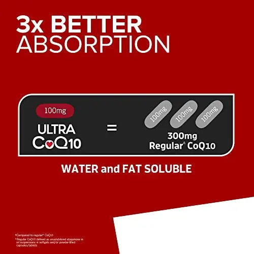 Qunol Ultra CoQ10 100mg Softgels- 3x Better Absorption Coenzyme Q10 Supplements Qunol Au supplements
