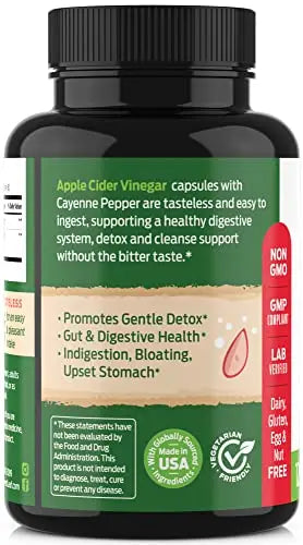 ForestLeaf - Apple Cider Vinegar Capsules with Cayenne Pepper Powder 1200mg ForestLeaf Au supplements