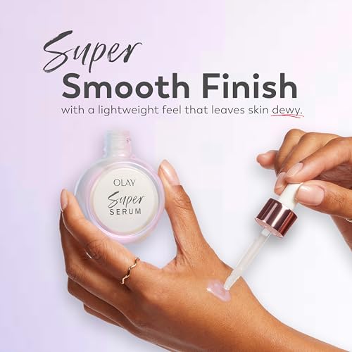 Olay Super Serum - Glow Serum for Face - Activated Niacinamide, Vitamin C & E, Collagen Peptide, AHA - 5-in-1 Benefits - Brightens, Hydrates, Smooths, Firms, Evens Tone, Proactive Anti-Aging, 1.7 Oz Olay Au supplements