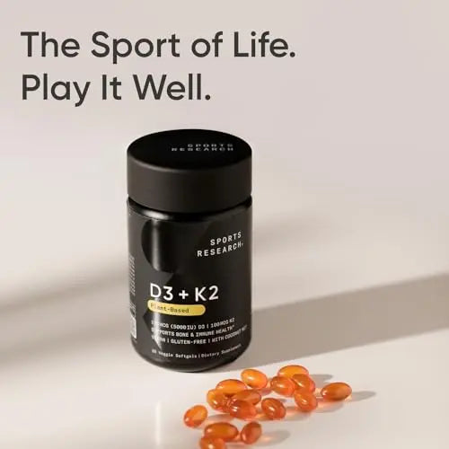 Sports Research Vitamin D3 K2 with Coconut MCT Oil | Vegan D3 2500iu (62.5mcg) Sports Research Au supplements
