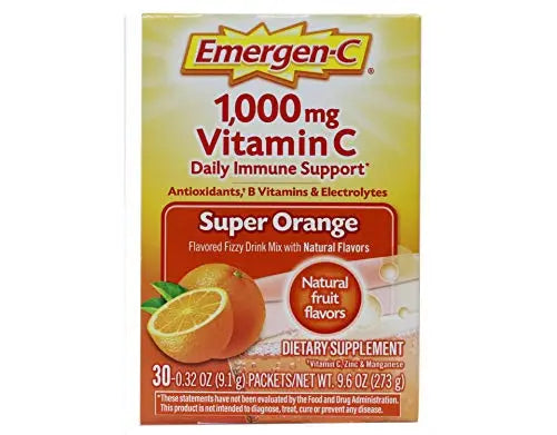 Emergen-C Super Orange Vitamin C - 30 Count (Pack of 4) (Packaging may vary) Emergen-C Au supplements