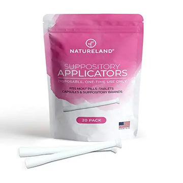 Natureland [20/40 Pack Vaginal Suppository Applicators for Women,Soft Tip Auxiliary Tool for Pills Natureland Au supplements