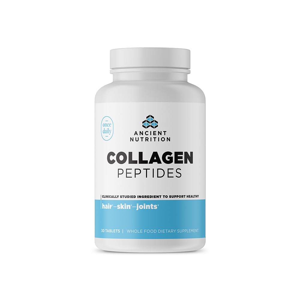 Ancient Nutrition Collagen Peptides, Collagen Peptides Tablets, Unflavored Hydrolyzed Collagen, Supports Healthy Skin, Hair, Joints, Gut, Gluten Free, Paleo, and Keto Friendly, 30 Count Ancient Nutrition Au supplements