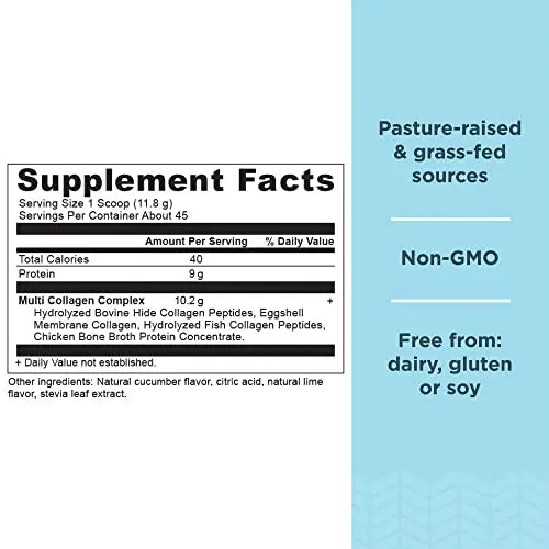 Ancient Nutrition Collagen Powder Protein, Multi Collagen Protein, Cucumber Lime, Hydroly Ancient Nutrition Au supplements
