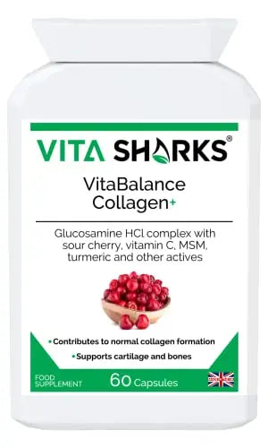 VitaBalance Collagen+ 60 Capsules for Skin, Hair, Nails, Joints & Connective Tissue Vita Sharks Au supplements