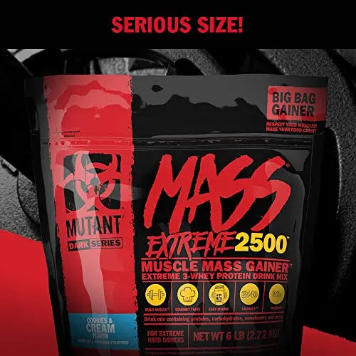 Mutant Mass Extreme Gainer Whey Protein Powder, Build Muscle Size & Strength with High-Density Clean Calories Mutant Au supplements