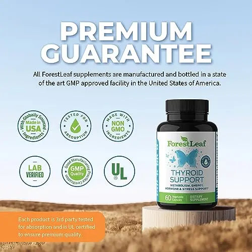 Thyroid Support for Women and Men with Iodine - Energy, 60 Vegetarian ForestLeaf Au supplements