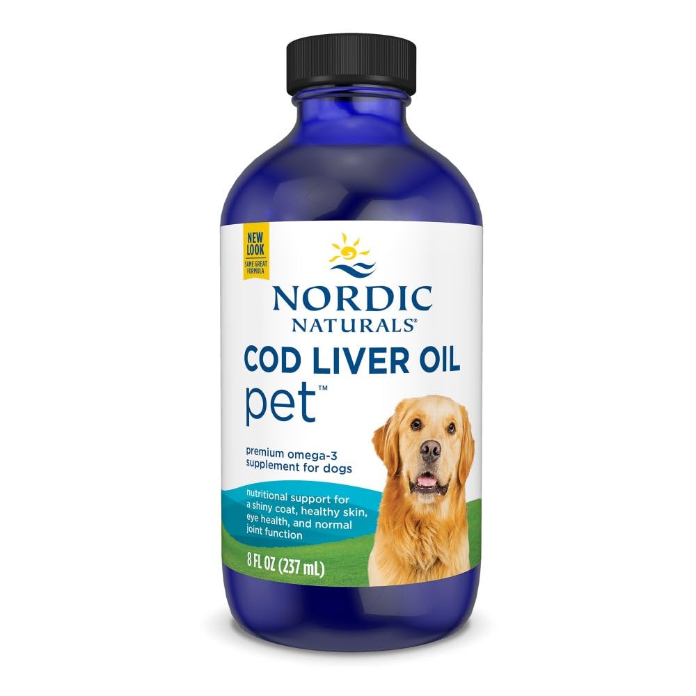 Nordic Naturals Omega-3 Pet Bundle - 2 oz Omega-3 Fish Oil for Small Dogs & Cats, 8 oz Pet Cod Liver Oil Promotes Heart, Skin, Coat, & Immune Health Nordic Naturals Au supplements