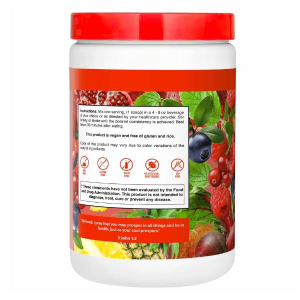 Dr. Colbert, MD Organic Red Supremefood | Berry Flavored Blend | by Divine Health | 10 Organic Fruits | Probiotics | Enzymes | Herbs | Fiber | Antioxidants | Non-GMO | 30 Day Supply | 180g Divine Health Au supplements