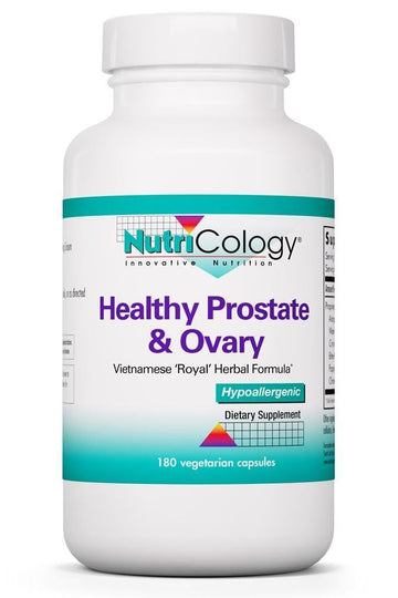 NutriCology Healthy Prostate & Ovary - Herbal Blend with Crinum Latifolium - Hormone Support for Men & Women - Vegetarian Capsules - Hypoallergenic Formula - 60 Servings - 180 Count Allergy Research Group Au supplements