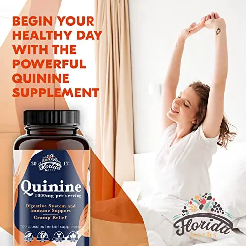 Leg Cramps Support Organic Pills - 1000 mg - Quinine Tablets for Cramp Defense FLORIDA HERBS Au supplements