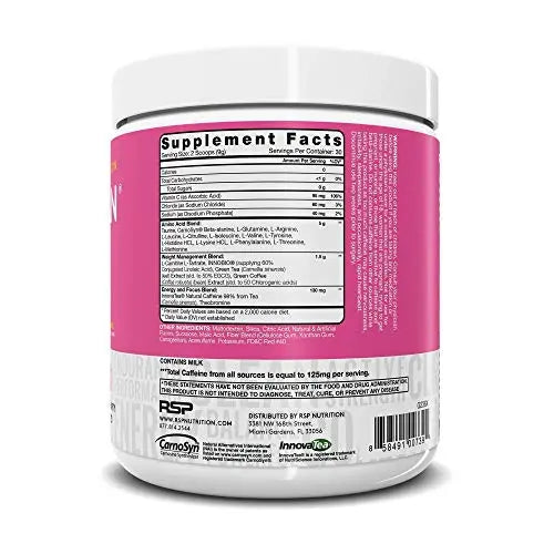 RSP NUTRITION AminoLean Pre Workout Energy (Pink Lemonade 30 Servings) with TrueFit RSP NUTRITION Au supplements