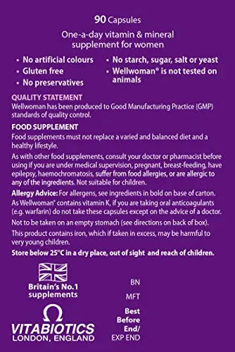 Vitabiotics Wellwoman Original - 90 Capsules Wellwoman Au supplements