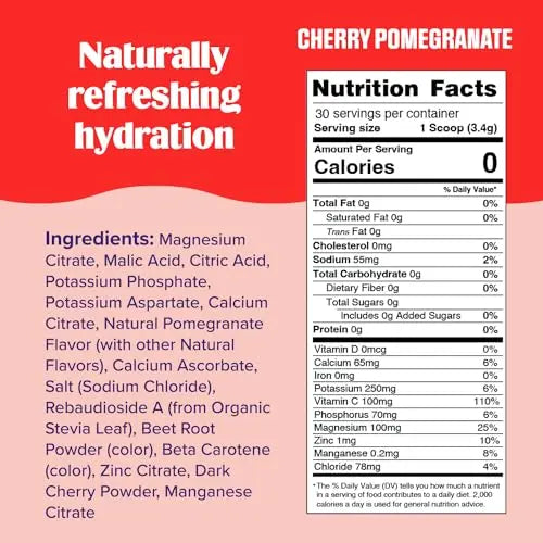 New Ultima Hydrating Electrolyte Powder, Cherry Pomegranate, 30 Servings 3.6 oz Ultima Replenisher Au supplements