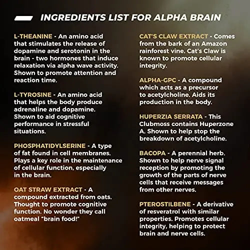 ONNIT Alpha Brain (120ct) - Over 1 Million Bottles Sold - Premium Nootropic Brain Sup ONNIT Au supplements