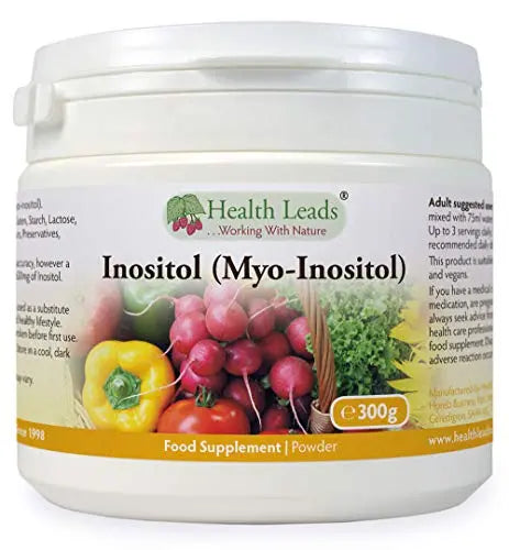 Inositol (Myo-Inositol) Powder 300g, Also Called Vitamin B8, High Absorption, Vegan Health Leads ...Working With Nature Au supplements