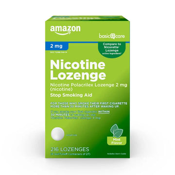 Amazon Basic Care Nicotine Polacrilex Lozenge, 2 mg (Nicotine), Mint Flavor Amazon Basic Care Au supplements