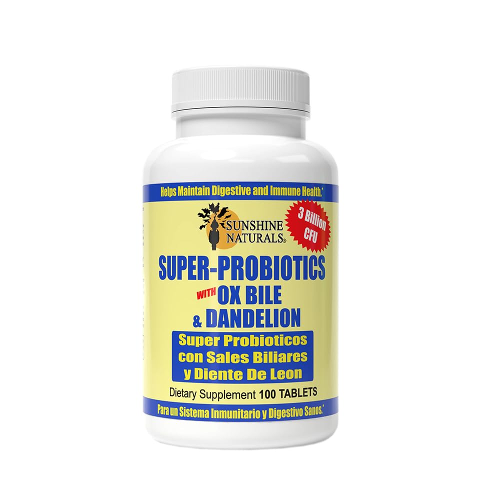 Sunshine Naturals Super Probiotics Supplement. Improves Digestion, Gut Health, Immune System Support, and Healthy Bowel Function. Promotes Healthy Flora. 100 Capsules. Sunshine Naturals Au supplements