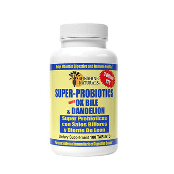 Sunshine Naturals Super Probiotics Supplement. Improves Digestion, Gut Health, Immune System Support, and Healthy Bowel Function. Promotes Healthy Flora. 100 Capsules. Sunshine Naturals Au supplements