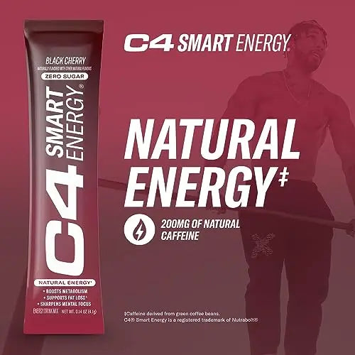 C4 Smart Energy Powder Stick Packs - Sugar Free Performance Fuel & Nootropic Brain Cellucor Au supplements