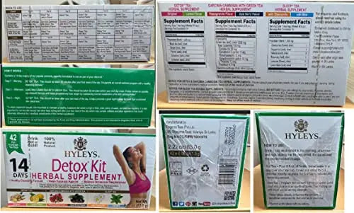 Hyleys Detox Tea 14 Days Kit - 42 Tea Bags - Herbal Supplement - Mother's Mother's Day HYLEYS Au supplements