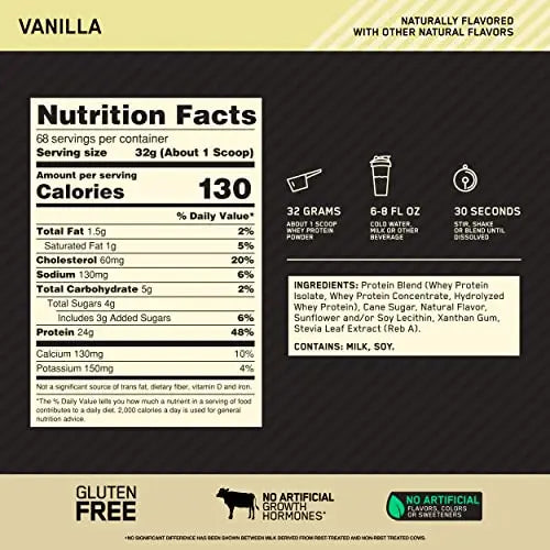 Optimum Nutrition Gold Standard 100% Whey Protein Powder 4.8 (Packaging May Vary) Optimum Nutrition Au supplements