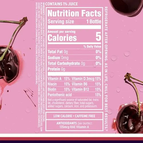 Sparkling Ice, Black Cherry Sparkling Water, Zero Sugar Flavored Water, with Vitamins Sparkling ICE Au supplements