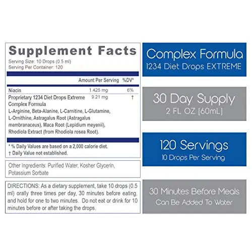 Creative Bioscience 1234 Diet Drops Extreme for Women & Men, Diet Drops for Weight Creative Bioscience Au supplements