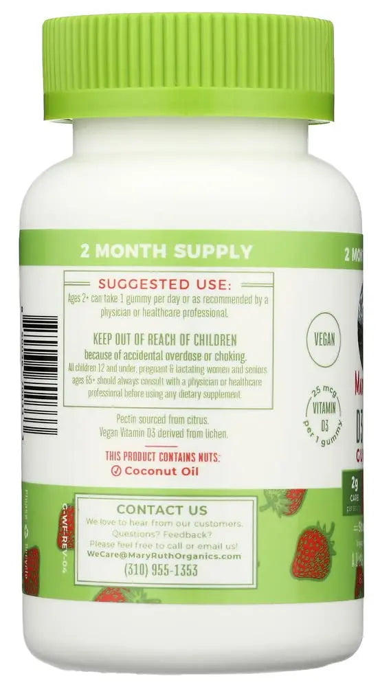 Mary Ruth's Vitamin D3 & B12 Gummies, 60 CT MARYRUTH'S Au supplements