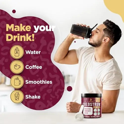 Bovine Colostrum Powder - 40% IgG Highly Concentrated Pure Bovine Colostrum InstaSkincare Au supplements