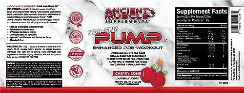 Ancient Muscle Pre Workout Stimulant-Free Pump Supplement - Citrulline Malate, Beta Alanine Ancient Muscle Au supplements