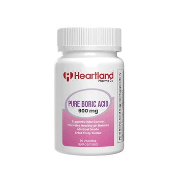 Heartland Pharma Boric Acid Vaginal Suppositories Medical Grade 100% USA Manufactured (30 ct)(1 Pack) Heartland Pharma Au supplements