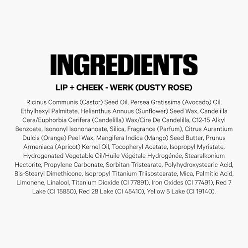 Milk Makeup Lip + Cheek Stick – Buildable Cream Blush + Lip Color w/Hydrating Mango Butter + Avocado Oil for a Natural Flush – Long-Lasting, Multiuse, Vegan Formula – Werk (Dusty Rose), 0.21 oz Milk Makeup Au supplements